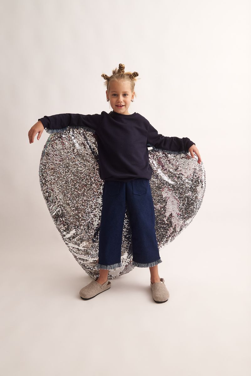 All The Blues Flared Fringes Denim Pants