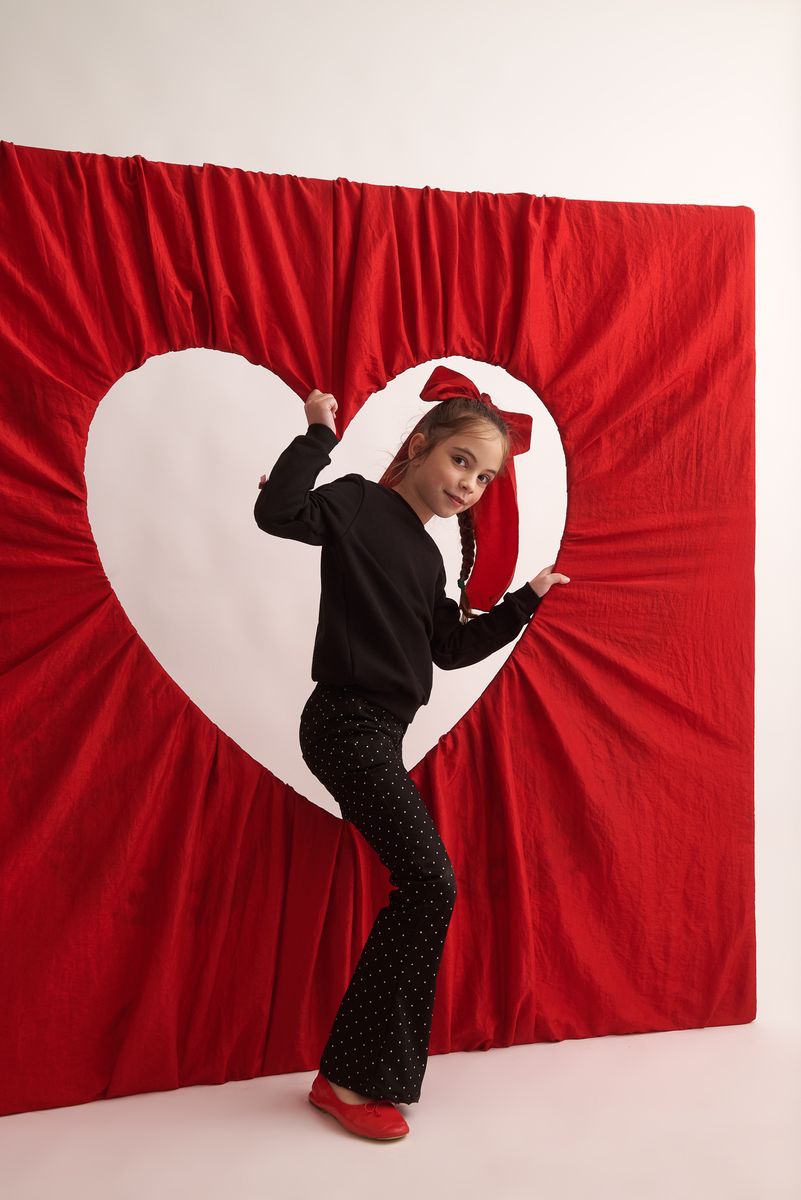 Polkas & Bows Polka Dots Flared Pants