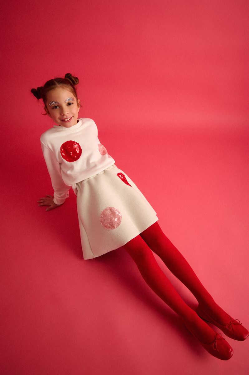 Candy Shop Polka Dots Sweater - Off White