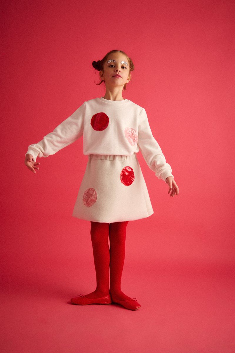 Candy Shop Polka Dots Sweater - Off White