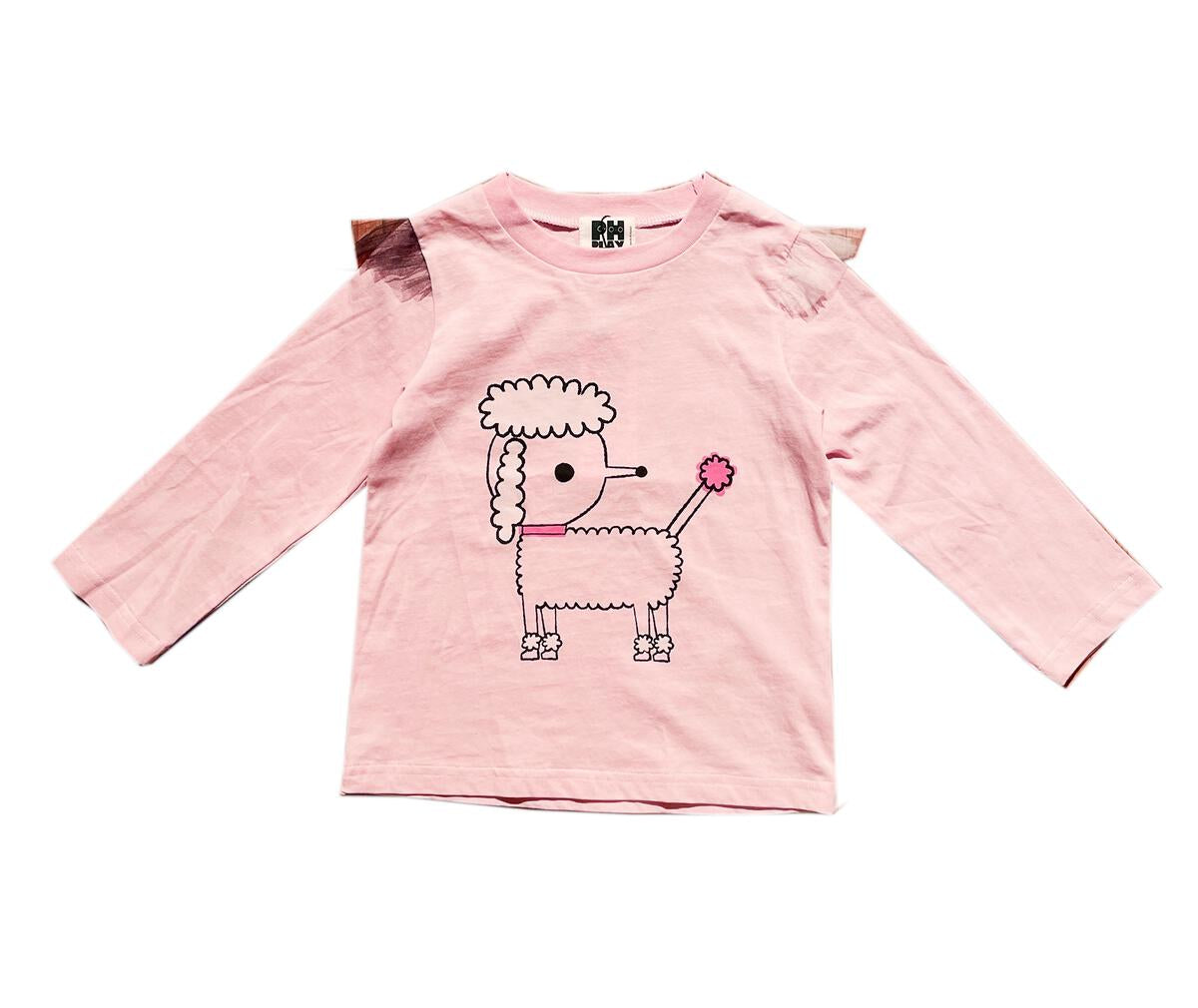 Organic Tshirts Poodle - Pink - 6 Month