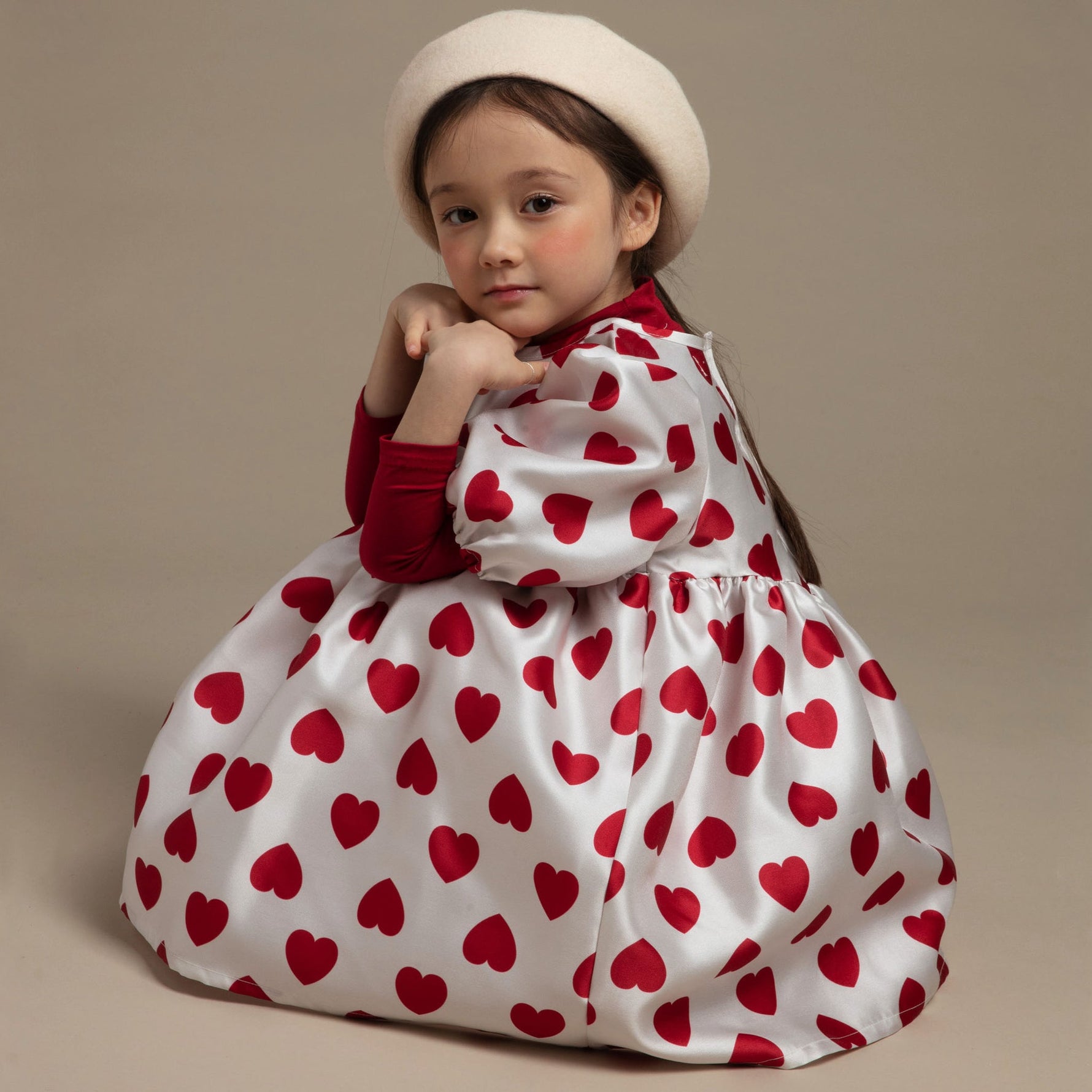 Heart Balloon Dress - White - 12 Months