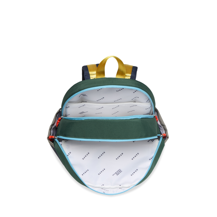 Kane Kids Double Pocket - Green & Navy