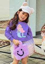 Mermaid Sweatshirt - Purple - 6 Months
