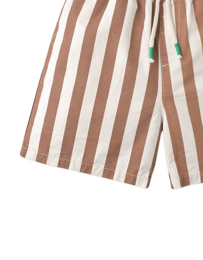 Cody Shorts Thick Stripes Print - Multi - 6 Years