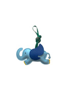 Elephant Leather Keychain - Light Blue