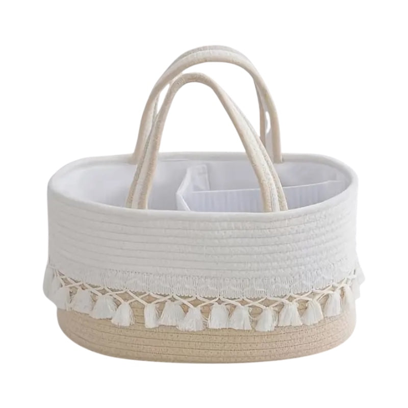 Diaper Bag Woven - White