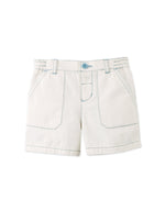 Santino Bermuda Shorts With Contrast Stitching - White - 10 Years