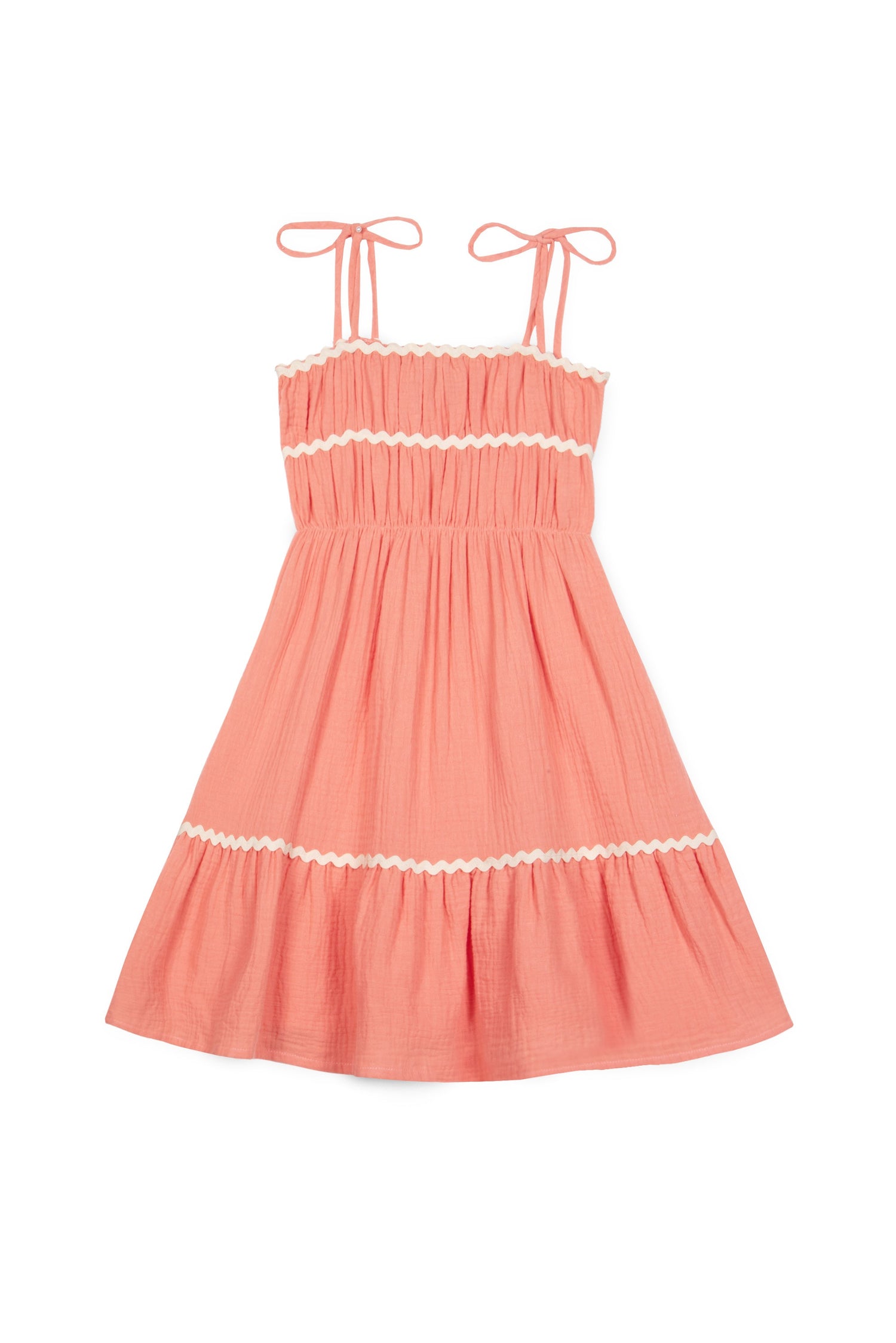 Anette muslin dress - coral