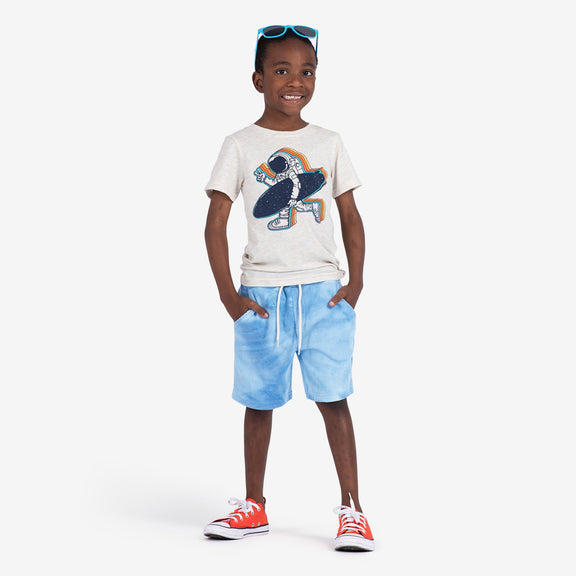 Graphic T-Shirt - Space Surfer - White - 2 Years