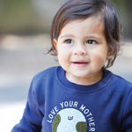 Love Mother Earth Sweatshirt Navy-Multi - 3-6 Months