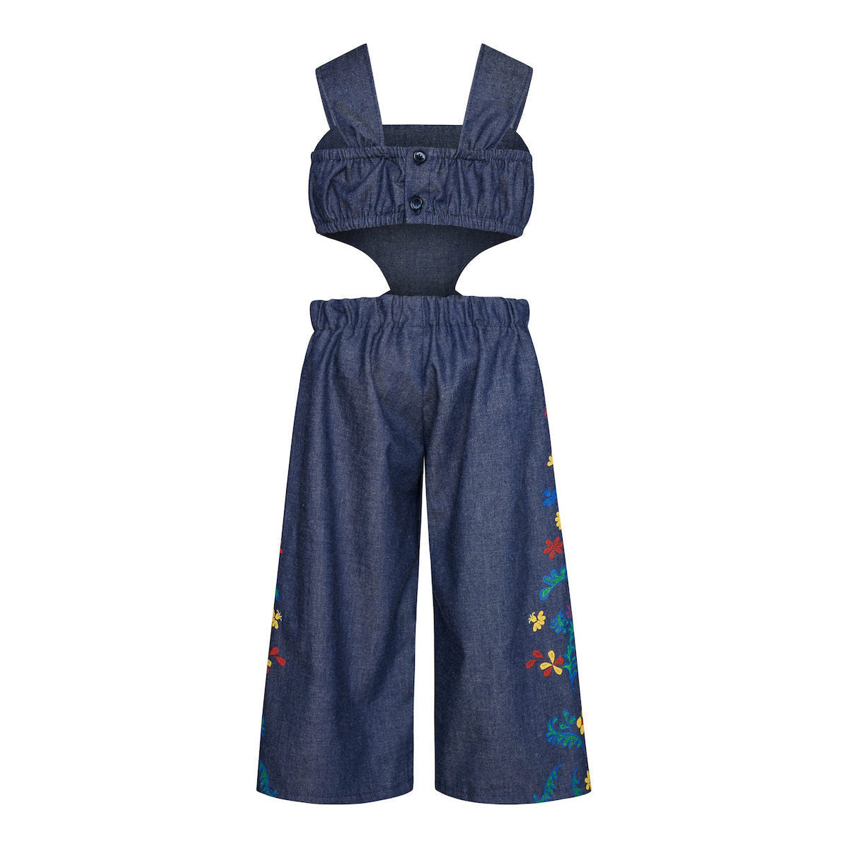 Aegean Flower 2 Piece Denim Jumpsuit - 3 Years