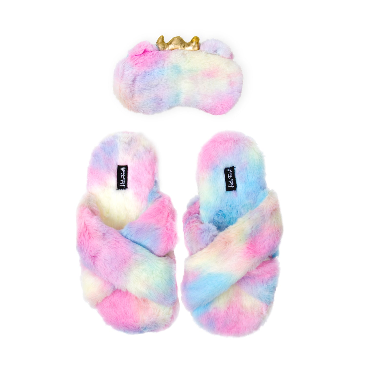 RAINBOW SLIPPERS & FACEMASK