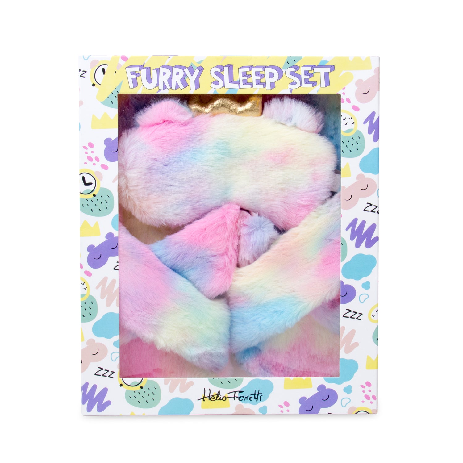 RAINBOW SLIPPERS & FACEMASK