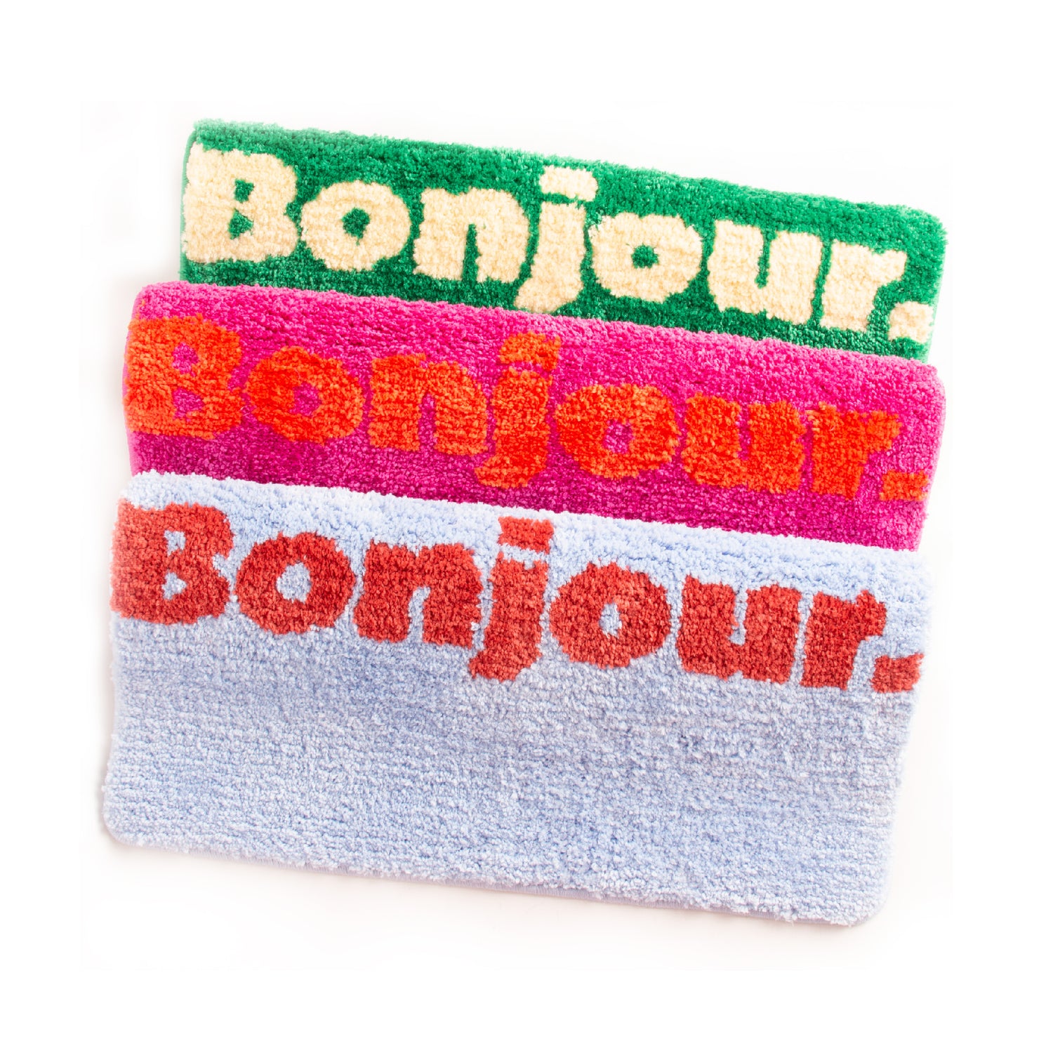 LIGHT BLUE BONJOUR BATH MAT