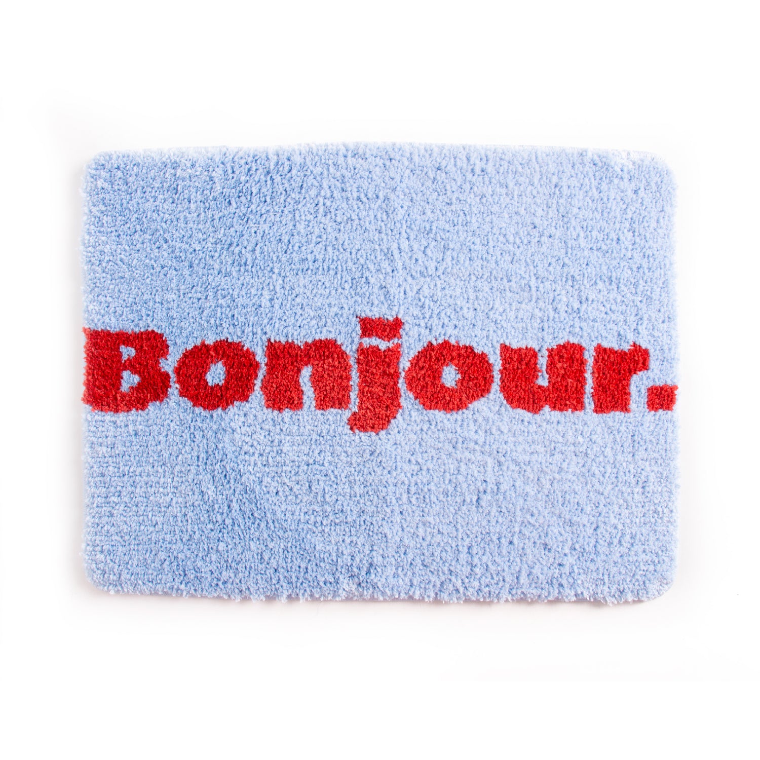 LIGHT BLUE BONJOUR BATH MAT