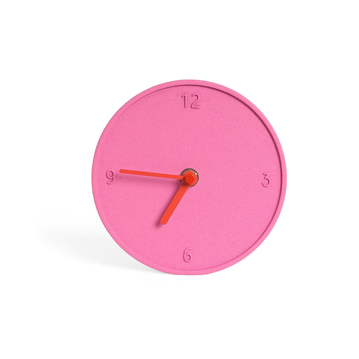 PINK RAW ROUND CLOCK