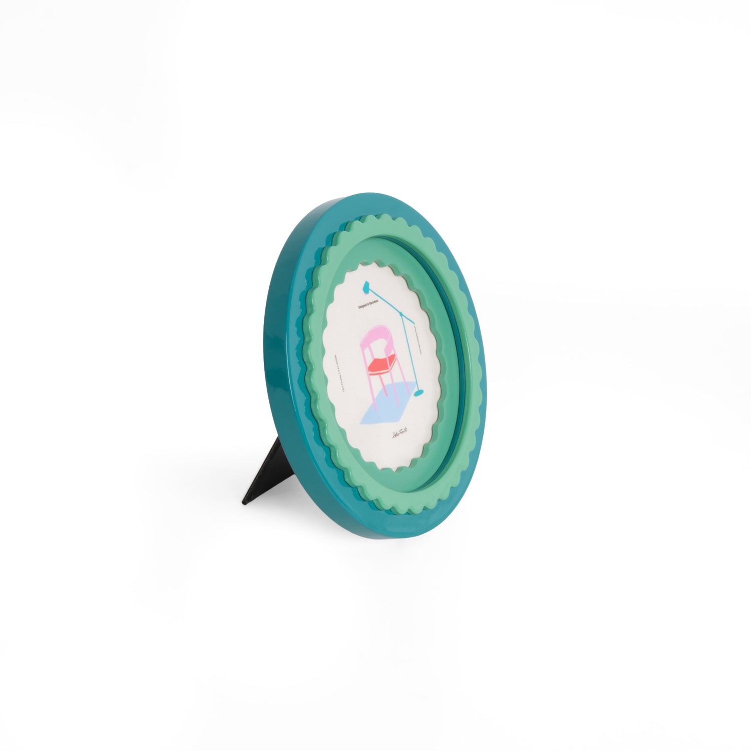 GREEN ROUND GLOSSY PHOTO FRAME