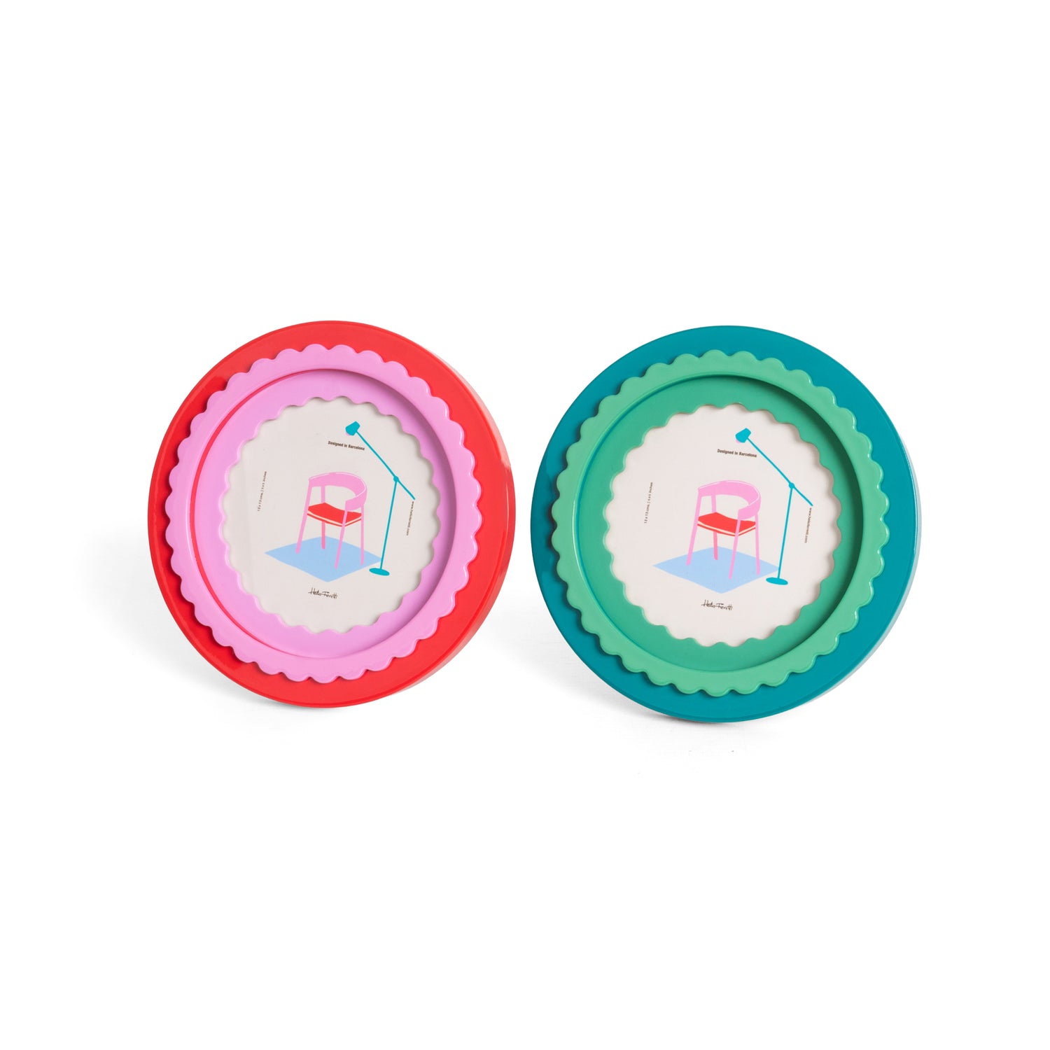 GREEN ROUND GLOSSY PHOTO FRAME