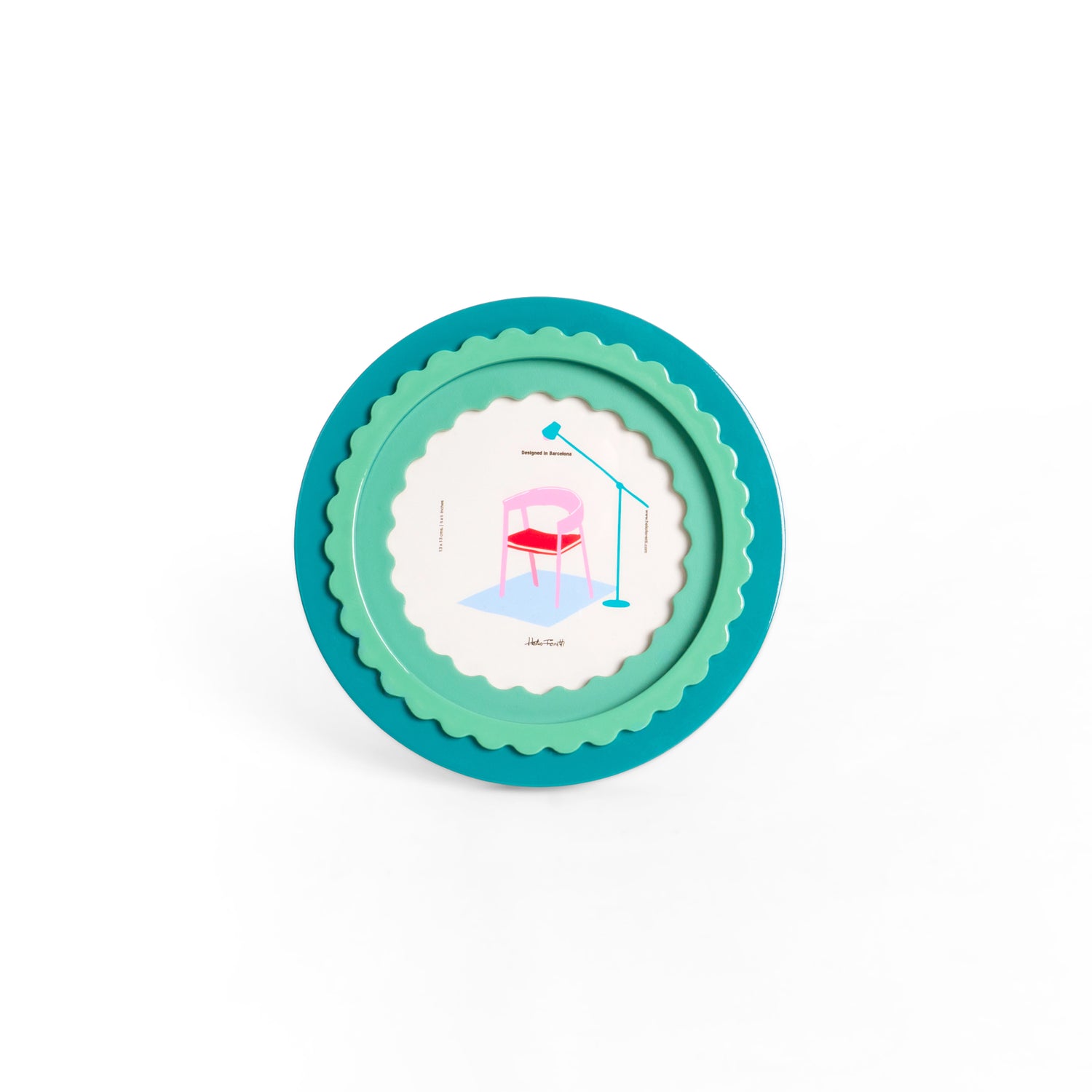 GREEN ROUND GLOSSY PHOTO FRAME