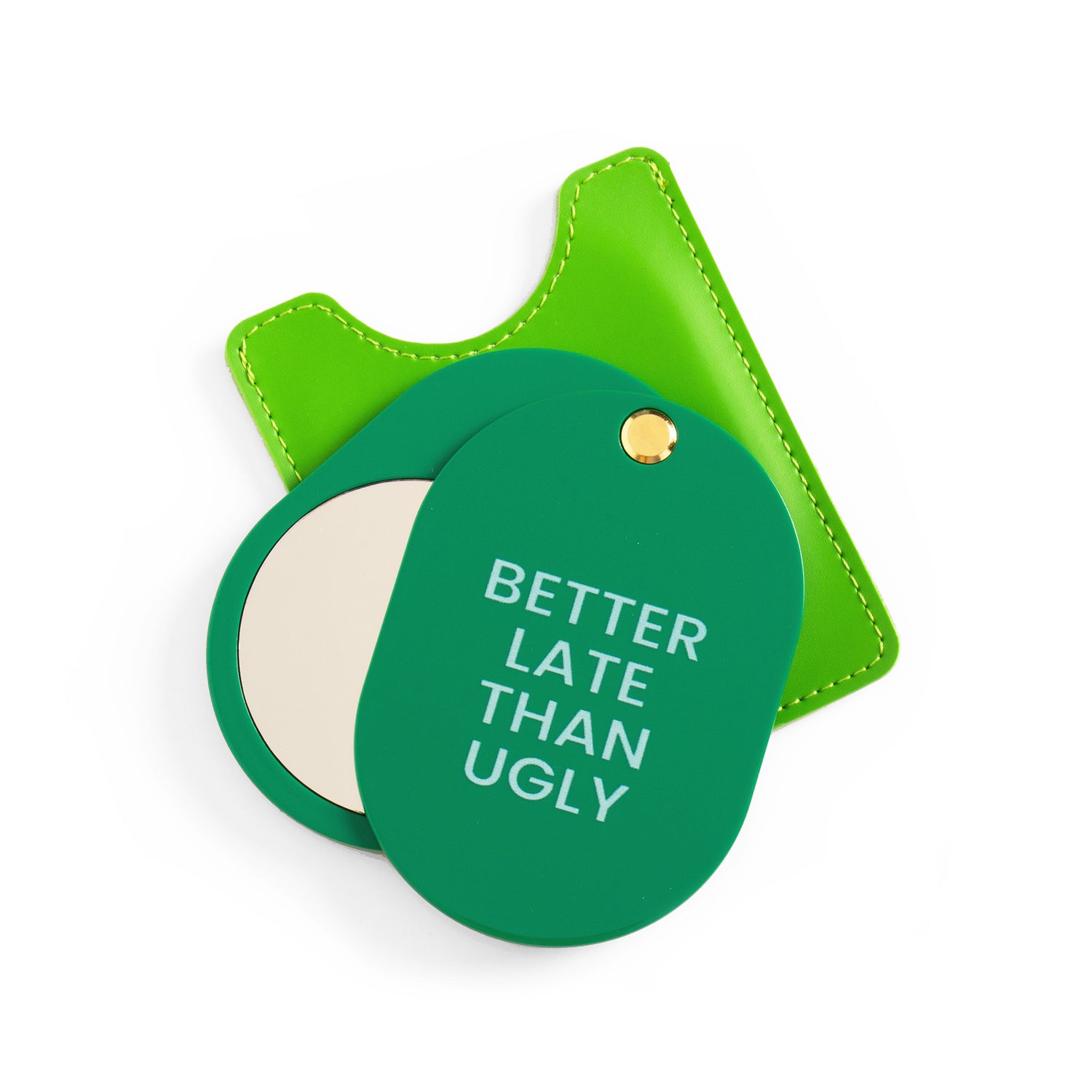 GREEN POCKET MIRROR