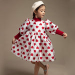 Heart Balloon Dress - White - 12 Months