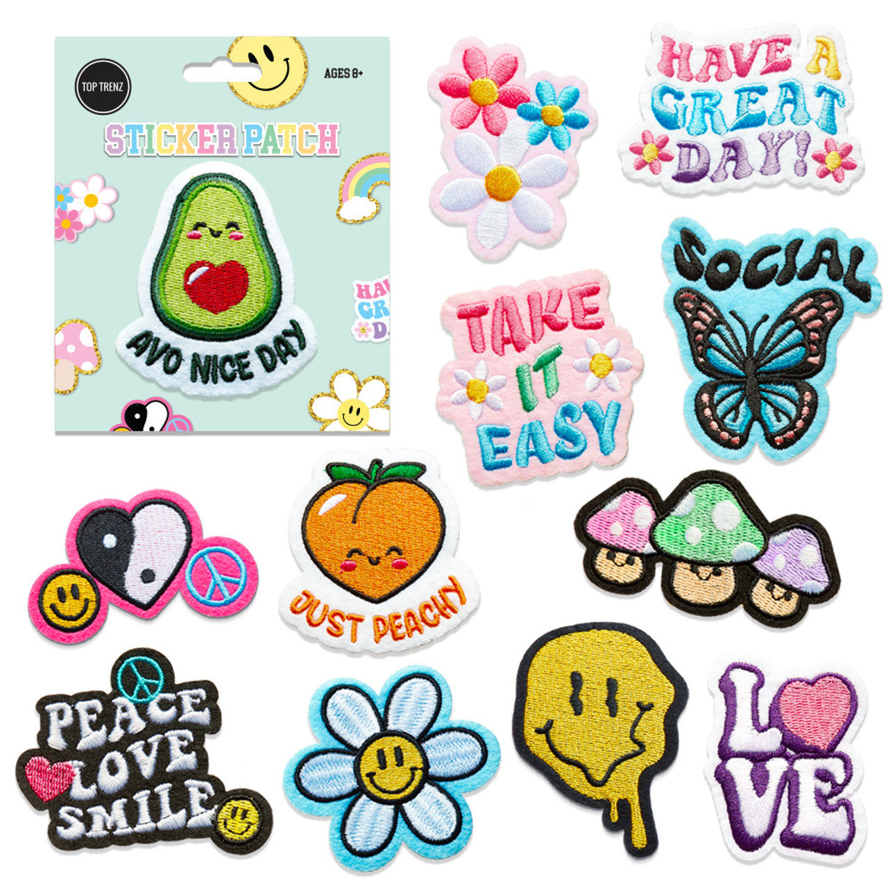 Embroidered Sticker Patch Assortment