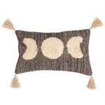 Moon Phases Tufted Cushion - Black