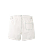 Santino Bermuda Shorts With Contrast Stitching - White - 10 Years
