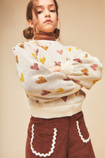 Love Wool Knit Sweater - Ecru-Multi - 14 Years