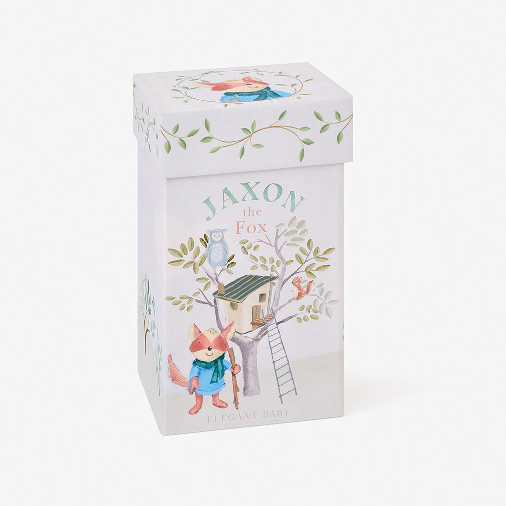 Linen Toy Fox Boxed - Blue
