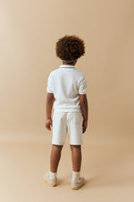 Nico Waffle Polo - White - 10 Years