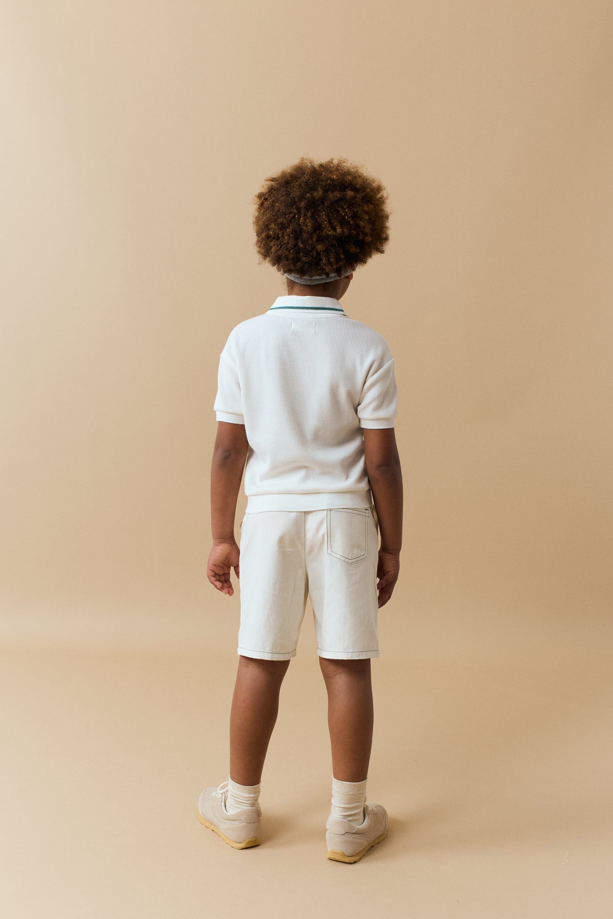 Nico Waffle Polo - White - 10 Years