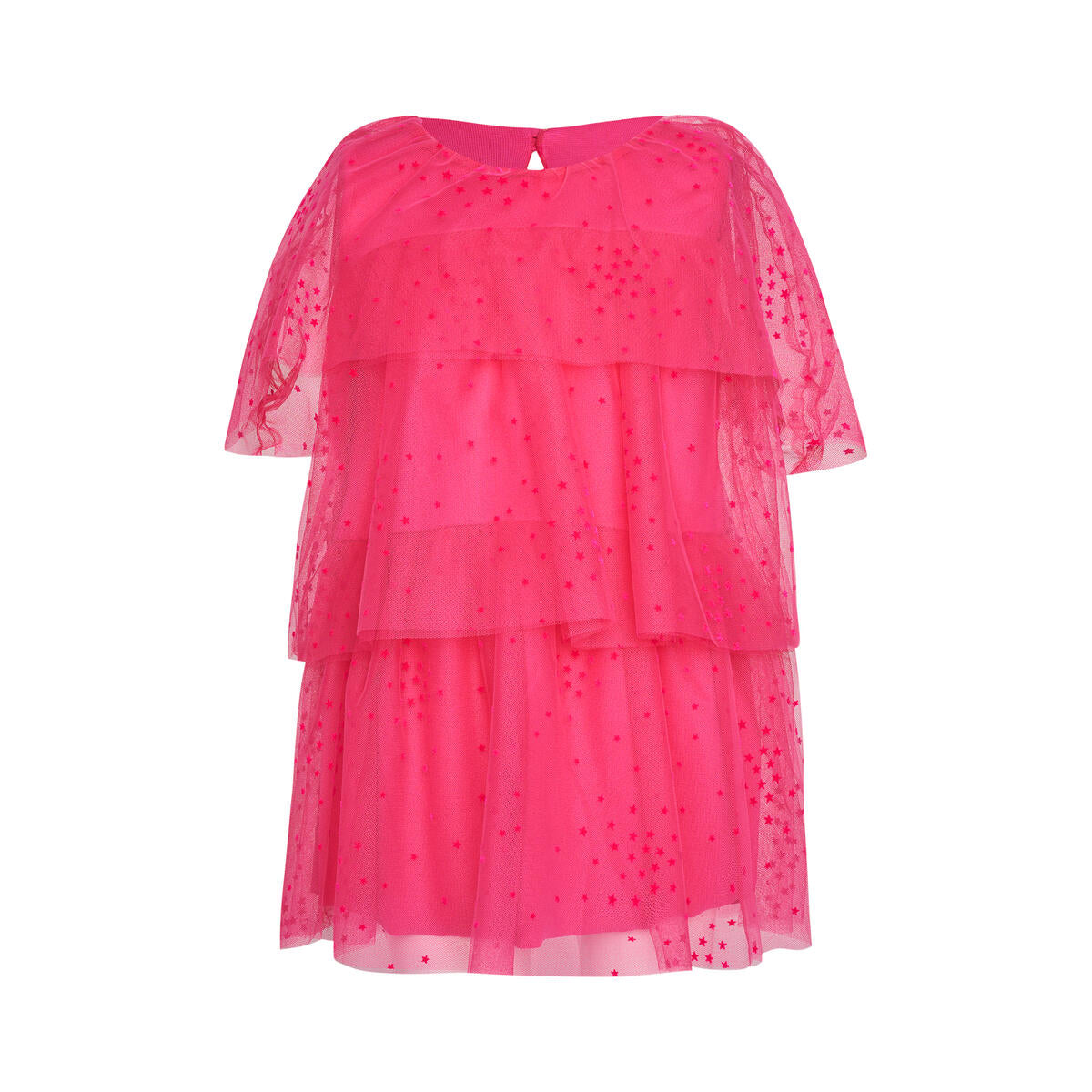 Rouge Starts Tulle Layer Dress - Fushia - 1 Year