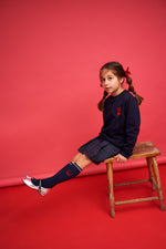 Ermione Tartan College Skirt - Blue - 2 Years