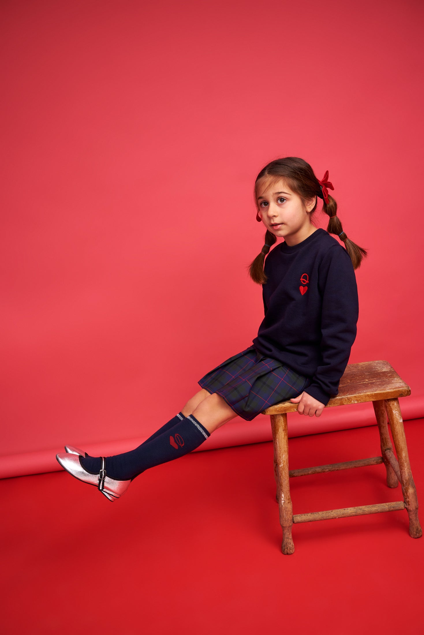 Ermione Tartan College Skirt - Blue - 2 Years