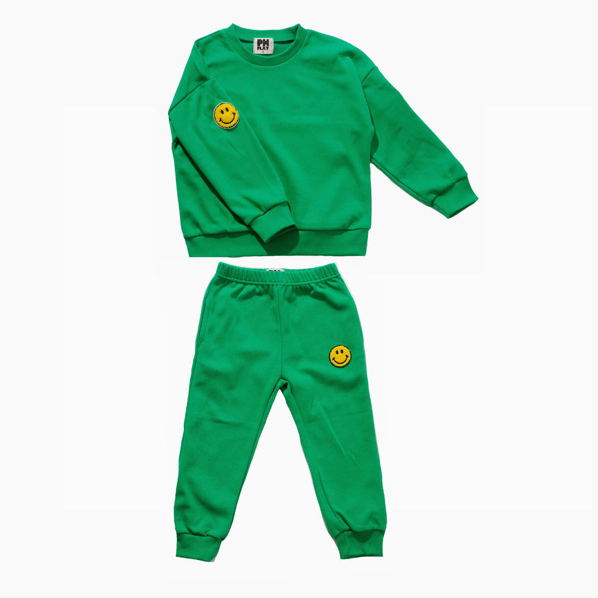 Patched Sweatshirts Set - Green - 12 Months