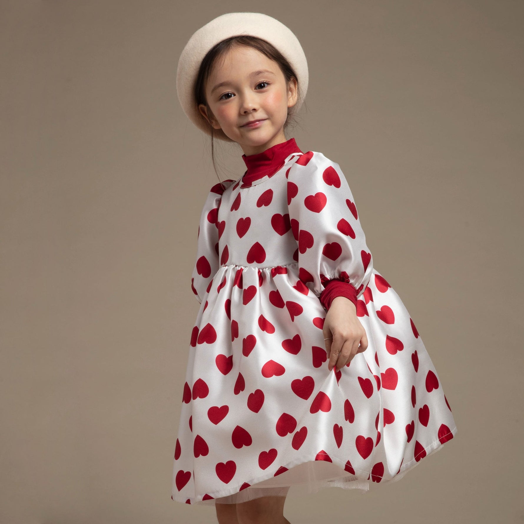 Heart Balloon Dress - White - 12 Months