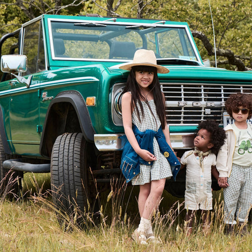 Gingham Linen Tank Dress - 2 Years