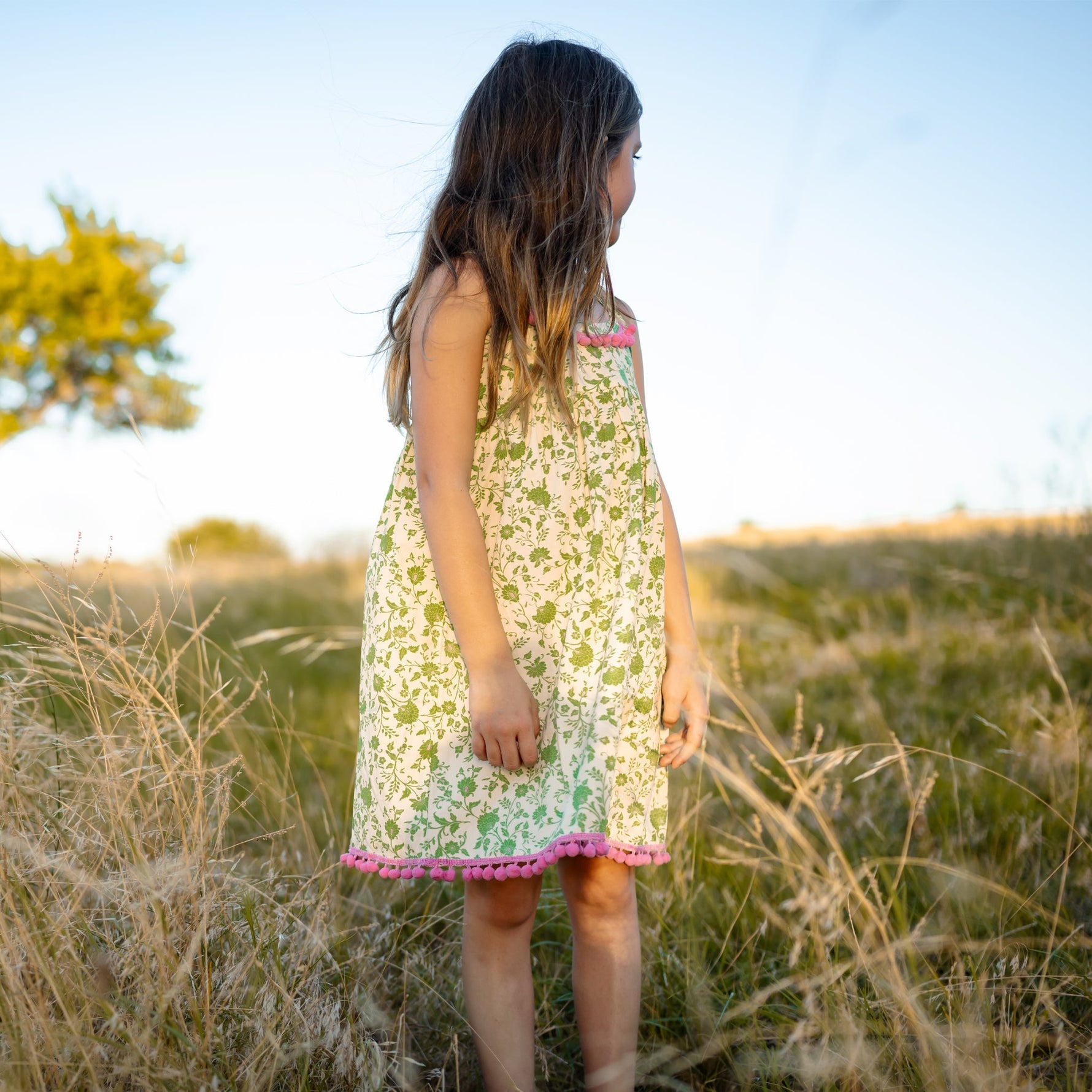 Sole Print Dress - Green - 2 Years