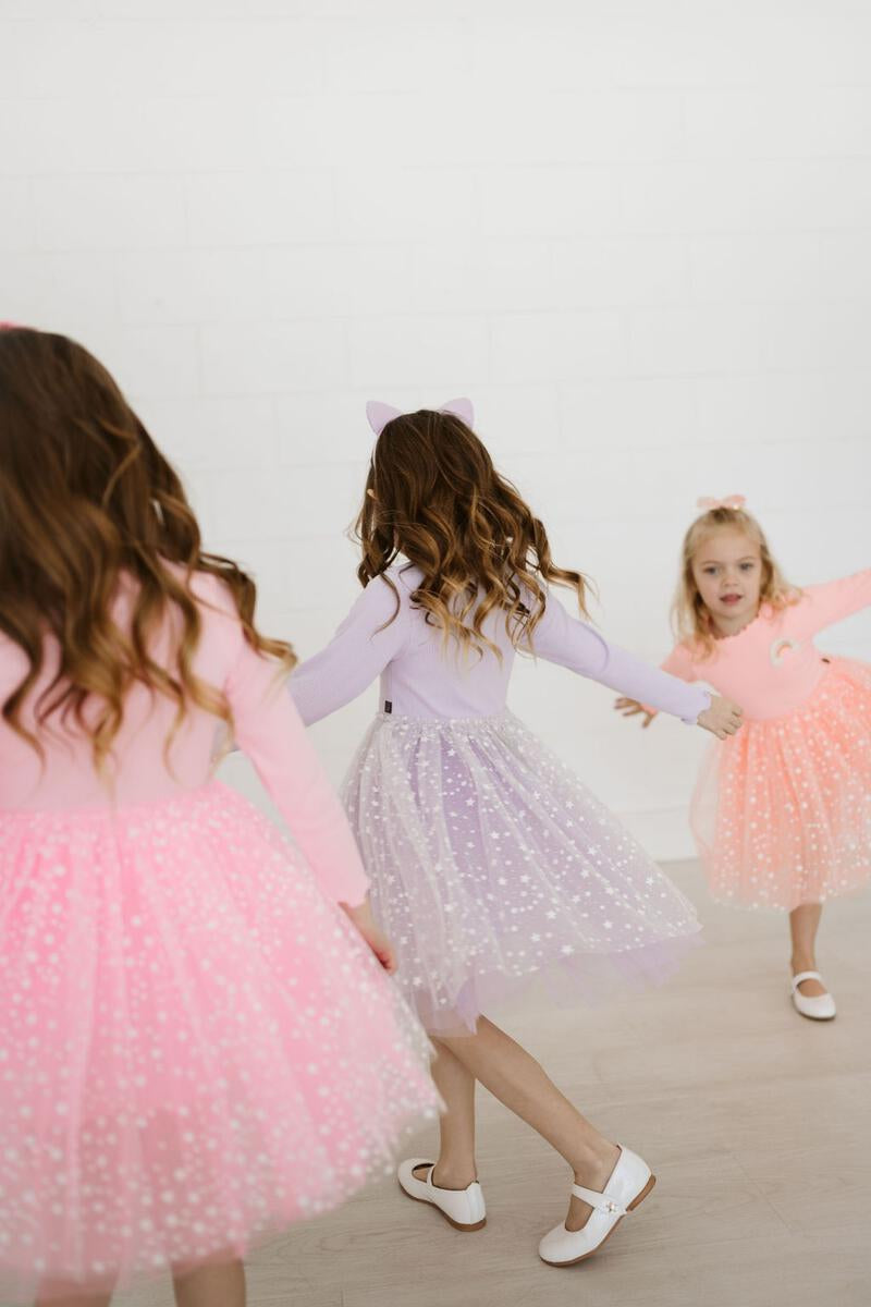 Patched Tutu Dress - Lilac - 6 Months