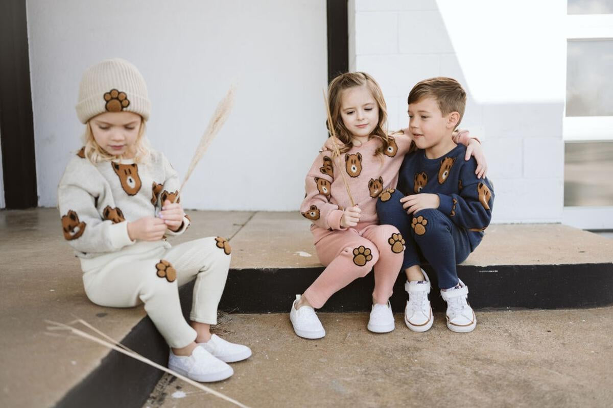 Knit Bear Sweatshirt - Ivory - 6 Months