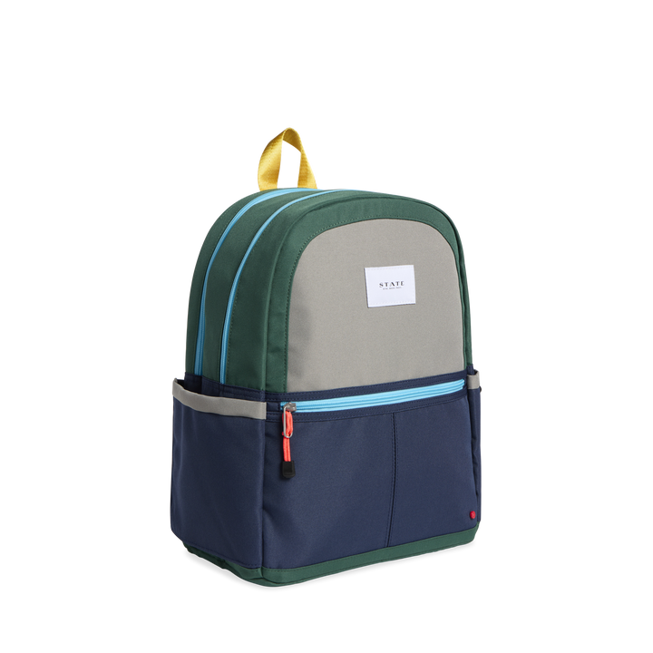 Kane Kids Double Pocket - Green & Navy