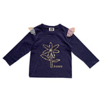 Organic Tshirts Daisy - Navy - 6 Month