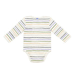 Striped Baby Bodysuit Natural - Blue - 3-6 Months