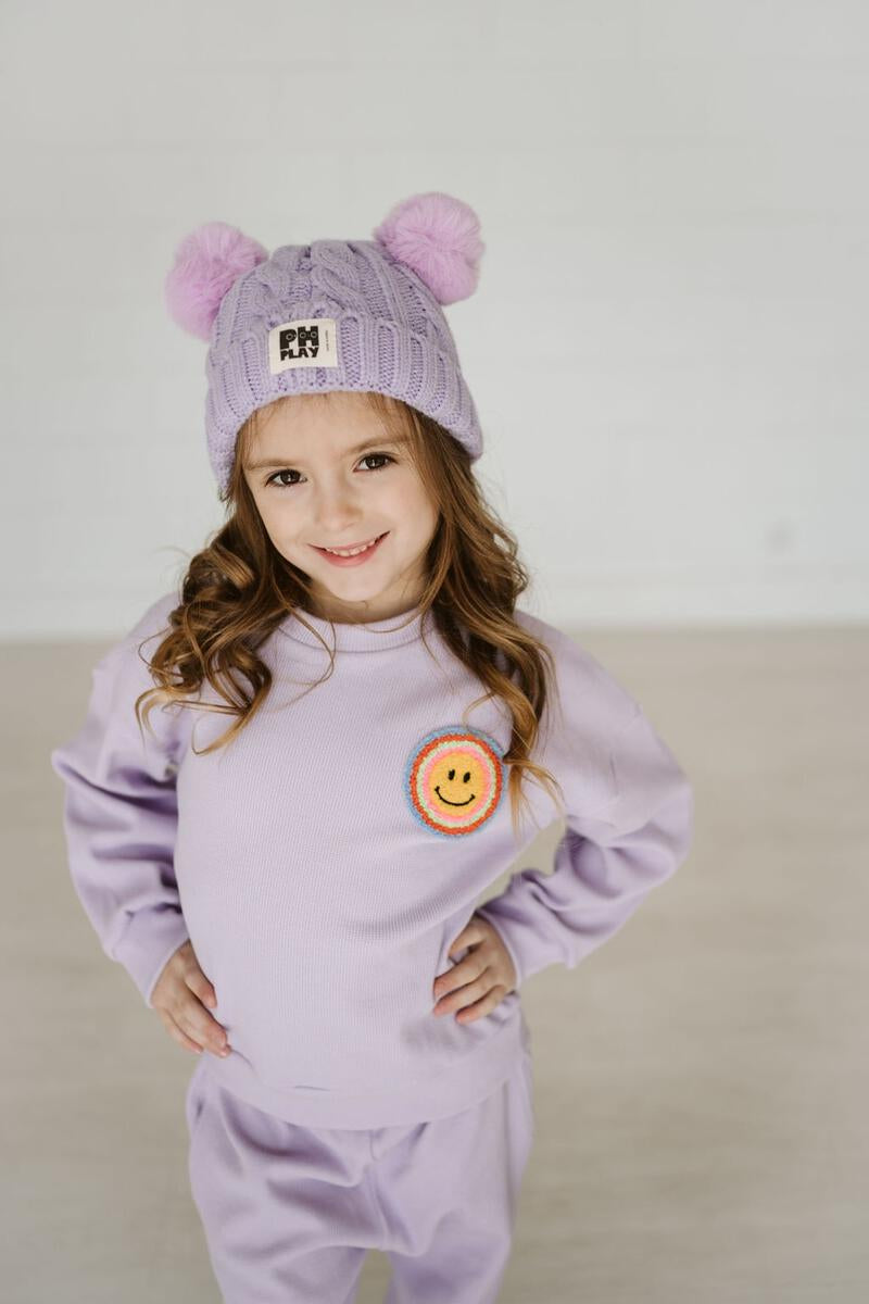 Waffle Multi Smile Set - Purple - 18 Months