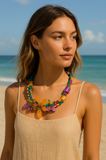 Boho Floral Pendant Necklace