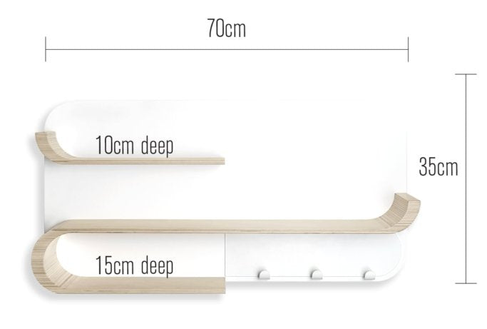 M Shelf - White On White
