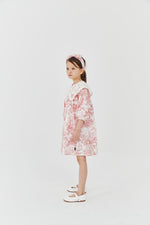 Lace Collar Dress - French Red - 7 Years