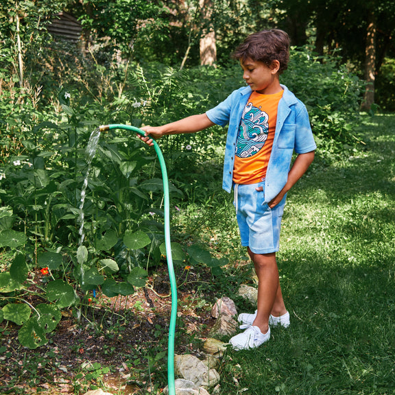 Resort Shorts - Blue Tie Dye - 8 Years